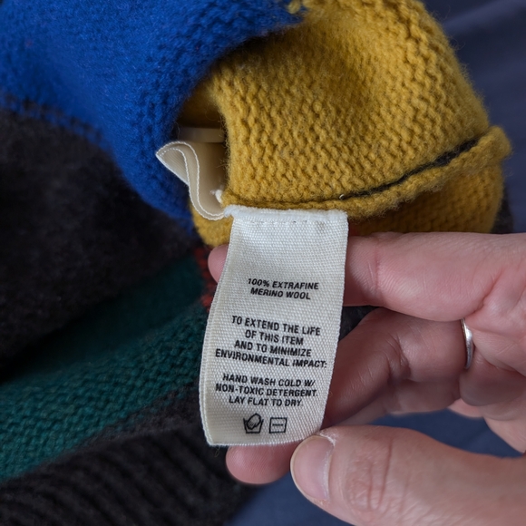 Alex Mill Evie Color Block Wool Cardigan - Picture 8 of 8